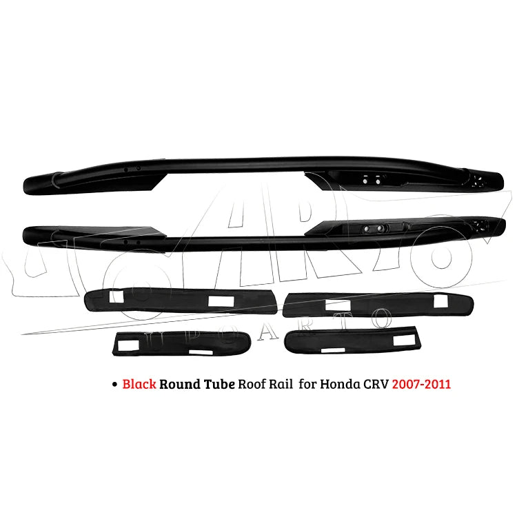 Car Craft Compatible With Honda Crv 2007-2011 Roof Rail Rack Bar Ar-hnda-0137 Bl Black Round Tube CC-8566 - CAR CRAFT INDIA