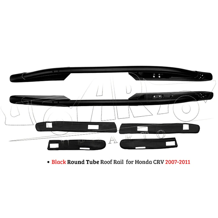 Car Craft Compatible With Honda Crv 2007-2011 Roof Rail Rack Bar Ar-hnda-0137 Bl Black Round Tube CC-8566 - CAR CRAFT INDIA