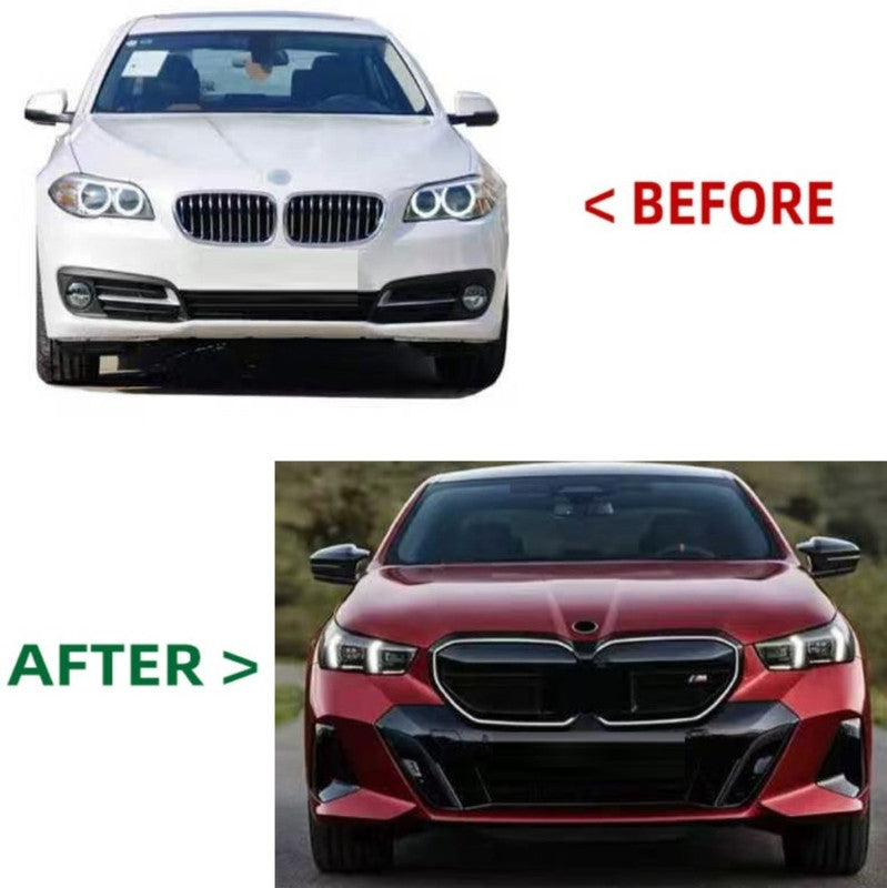 Car Craft Compatible With Bmw 5 Series F10 2010-2017 Upgrade Facelift Convert To 2026 G60 M Sport Bodykit Front Rear Bumper Side Skirt Headlight Taillight Trunk Skirt Fender Hood Grill Trim Skirts Non Cut - CAR CRAFT INDIA