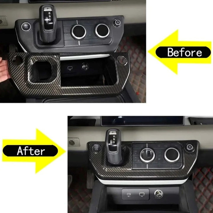Car Craft Compatible With Range Land Rover Defender 90 110 L663 Lr129997 2020+ Car Center Console Gear Shift Dashboard Button Frame Trim Cover Gloosy Black - CAR CRAFT INDIA