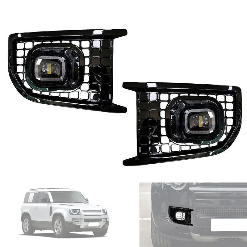 Car Craft Compatible With Range Land Rover Defender 90 110 L663 Lr129997 2020+ Front Bumper Fog Lamp Fog Light Led Cover - CAR CRAFT INDIA