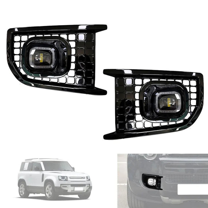 Car Craft Compatible With Range Land Rover Defender 90 110 L663 Lr129997 2020+ Front Bumper Fog Lamp Fog Light Led Cover - CAR CRAFT INDIA