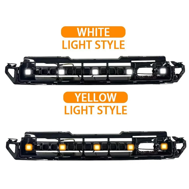 Car Craft Compatible With Range Land Rover Defender 90 110 130 2020+ Front Bumper Show Led Grille With Light Octa Style White