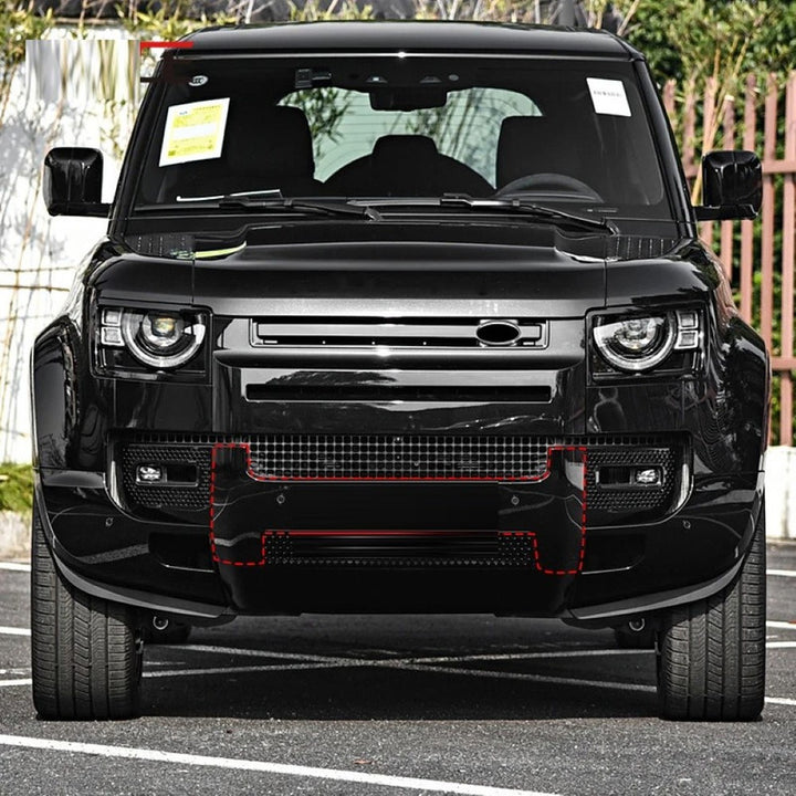 Car Craft Compatible With Range Land Rover Defender 90/110 L663 Lr129997 2020+ Front Bumper Middle Cover Trim Frame Glossy Black - CAR CRAFT INDIA