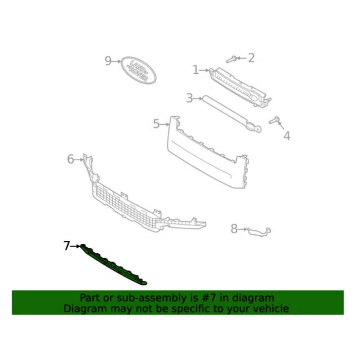 Car Craft Compatible With Range Land Rover Defender 90/110 L663 Lr129997 2020+ Front Bumper Lower Gril Trim Glossy Black - CAR CRAFT INDIA