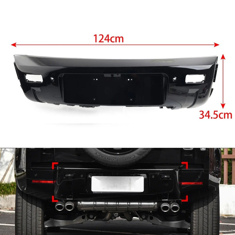 Car Craft Compatible With Range Land Rover Defender 90 110 130 L663 Lr129997 2020+ Upgrade Convert Facelift To Lumma Rear Bumper With Exhaust Tips Bodykit Lumma Style - CAR CRAFT INDIA