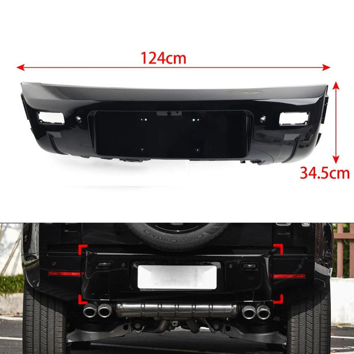 Car Craft Compatible With Range Land Rover Defender 90 110 130 L663 Lr129997 2020+ Upgrade Convert Facelift To Lumma Rear Bumper With Exhaust Tips Bodykit Lumma Style - CAR CRAFT INDIA