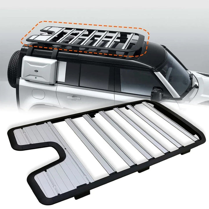 Car Craft Compatible With Range Land Rover Defender 110 L663 Lr129997 2020+ Roof Rail Rack Bars Luggage Rack Carrier Bar 4 Door 110 Black - CAR CRAFT INDIA