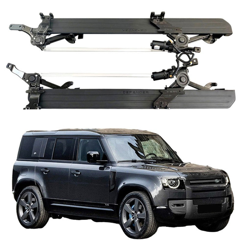 Car Craft Compatible With Land Range Rover Defender 110 L663 Lr129997 2020+ Automatic Deployable Electric Side Step Retractable Ladder Pedal Running Boards Side Step 4 Door OEM STYLE