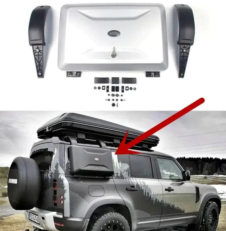 Car Craft Compatible With Range Land Rover Defender 90 110 L663 Lr129997 2020+ Side Window Schoolbag External Hanging Device Luggage Storage Box Toolbox Small Schoolbag Plain Black - CAR CRAFT INDIA