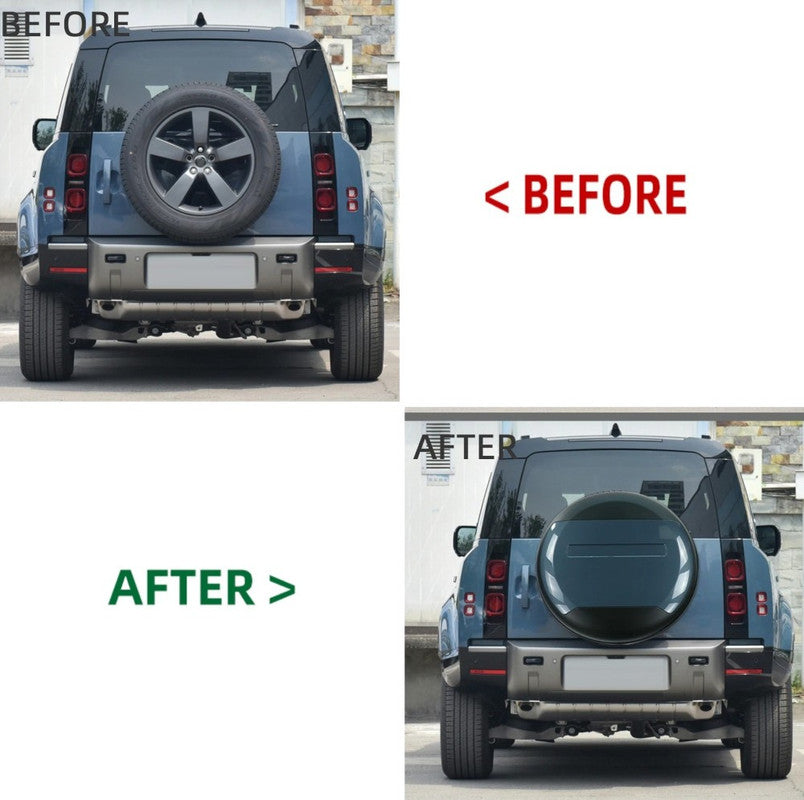 Car Craft Compatible With Range Land Rover Defender 90 110 L663 Lr129997 2020+ Rear Trunk Spare Wheel Tire Guard Protective Cover Blue - CAR CRAFT INDIA
