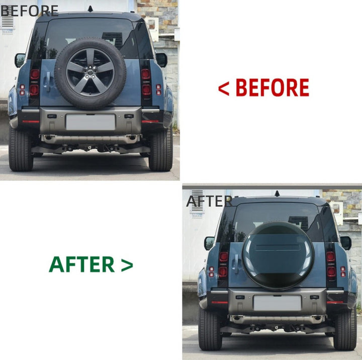 Car Craft Compatible With Range Land Rover Defender 90 110 L663 Lr129997 2020+ Rear Trunk Spare Wheel Tire Guard Protective Cover Blue - CAR CRAFT INDIA
