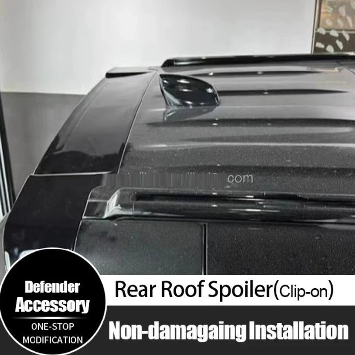 Car Craft Compatible With Range Land Rover Defender 90/110 L663 Lr129997 2020+ Rear Roof Top Wing Lip Spoiler Splitter Skirt Boot Glossy Black B Clip On - CAR CRAFT INDIA
