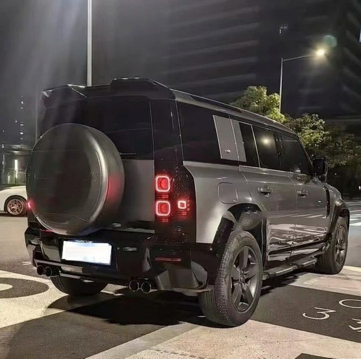 Car Craft Compatible With Range Land Rover Defender 90/110 L663 Lr129997 2020+ Rear Roof Top Wing Lip Spoiler Splitter Skirt Boot Glossy Black C - CAR CRAFT INDIA