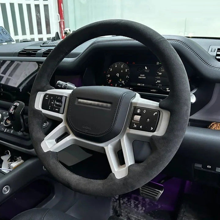 Car Craft Compatible With Range Land Rover Defender 90 110 130 L663 Lr129997 2020+ Car Steering Wheel Alcantara - CAR CRAFT INDIA