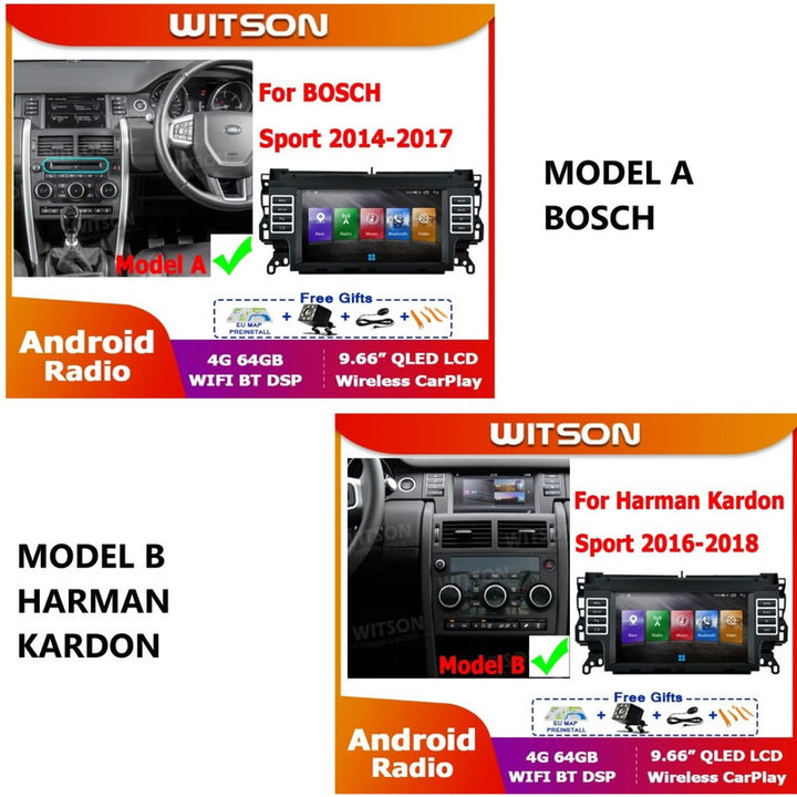 Car Craft Compatible With Land Rover Discovery Sport L550 2015-2019 Android Multimedia Infotainment Touchscreen Dvd Player Wireless Carplay Android Auto 4gb +64gb 10.25 Inch HARMAN