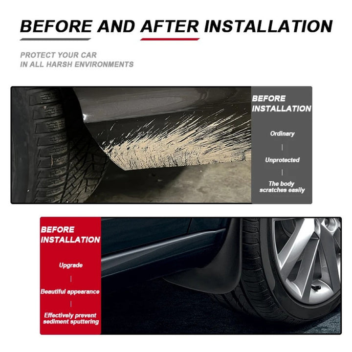 Car Craft Compatible With Bmw 5 Series E60 2007-2009 Rear Car Tire Mudflaps Mud Flap Mud Guard Fender Splash Guard Bm1010