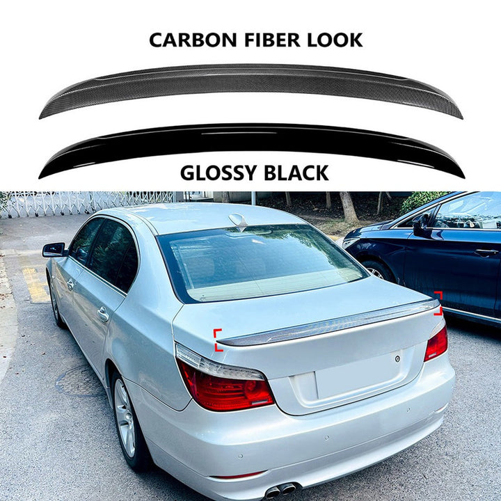 Car Craft Compatible With Bmw 5 Series E60 2004-2009 Rear Boot Trunk Wing Lip Spoiler Carbon Fiber Look Zst-784 Cf