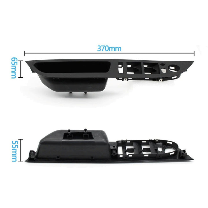 Car Craft Compatible With Bmw 5 Series E60 E61 2006-2010 Car Interior Door Handle Inner Door Armrest Panel Pull Trim Window Switch Cover Black 51416983704 Rhd