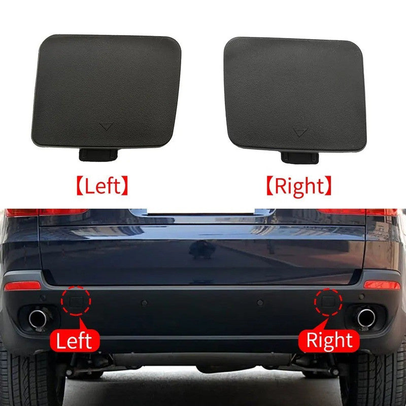 Car Craft Compatible With Bmw X5 E70 2006-2010 Rear Bumper Tow Hook Towing Tochan Trailer Cover 51127158448 Unpainted Right - CAR CRAFT INDIA