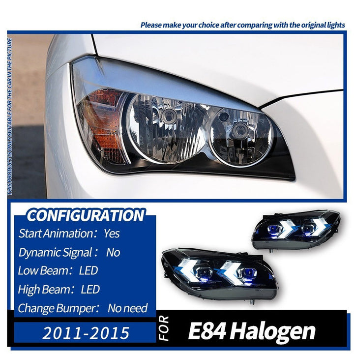 Car Craft Compatible With Bmw X1 E84 2010-2015 Car Front Upgraded Head Light Lamp Xenon Headlight Retrofit Upgrade Modified Led Drl Hid G Series Style For Helogen Car