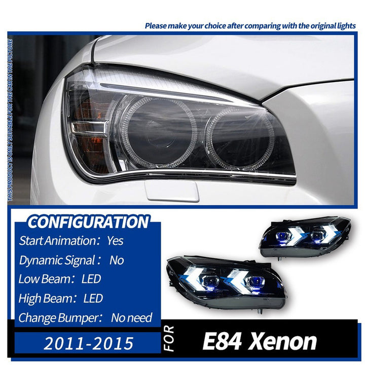 Car Craft Compatible With Bmw X1 E84 2010-2015 Car Front Upgraded Head Light Lamp Xenon Headlight Retrofit Upgrade Modified Led Drl Hid G Series Style For Xenon Car