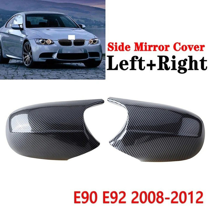 Car Craft Compatible With Bmw 1 Series E81 E82 E87 E88 3 Series E90 E91 2008-2011 Side Rear View M3 M4 M5 M6 M7 Case Door Wing Cap Shell Housing Mirror Covers Carbon Fiber Look