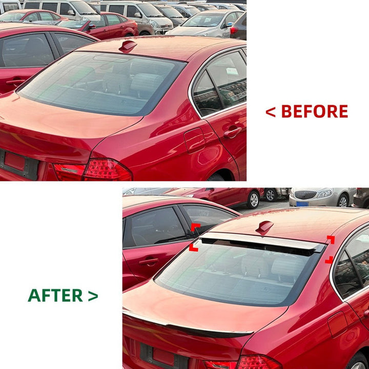 Car Craft Compatible With Bmw 3 Series E90 2005-2012 Rear Trunk Boot Roof Wing Lip Spoiler Splitter Skirts Zst-572 Glossy Black