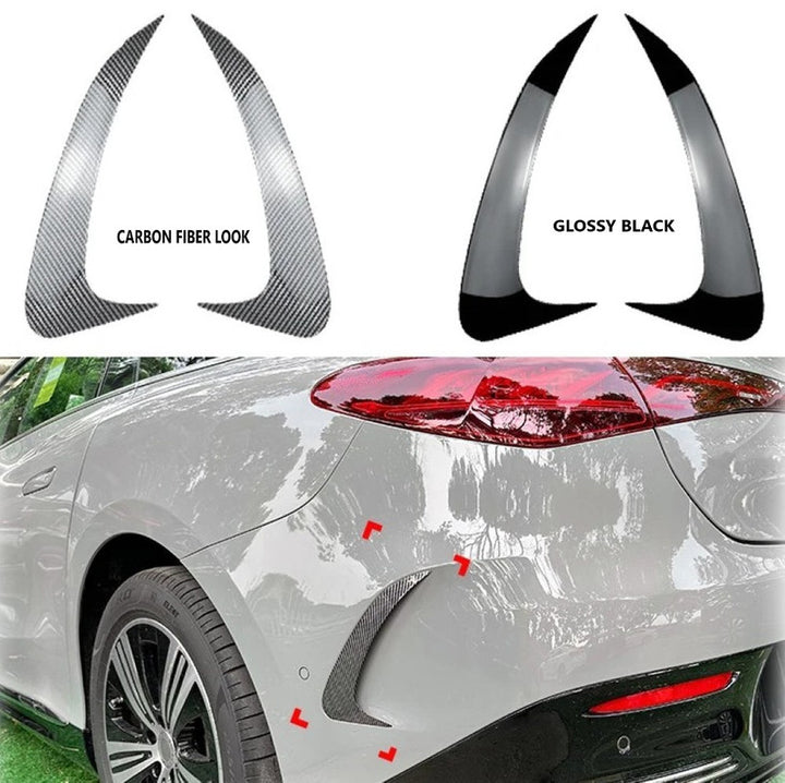 Car Craft Compatible With Mercedes Benz E Classs Eqe V295 Rear Bumper Air Vent Splitter Side Skirts Flag Canard Carbon Fiber Look Zst-508 Cf