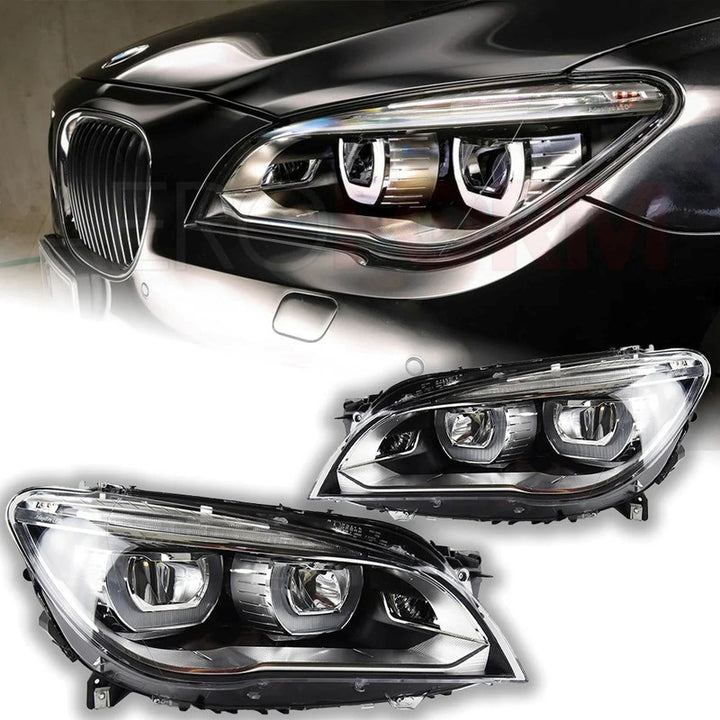 Car Craft Compatible With Bmw 7 Series F02 2009-2015 Car Front Upgraded Head Light Lamp Xenon Headlight Retrofit Upgrade Modified Led Drl Hid Lci Style