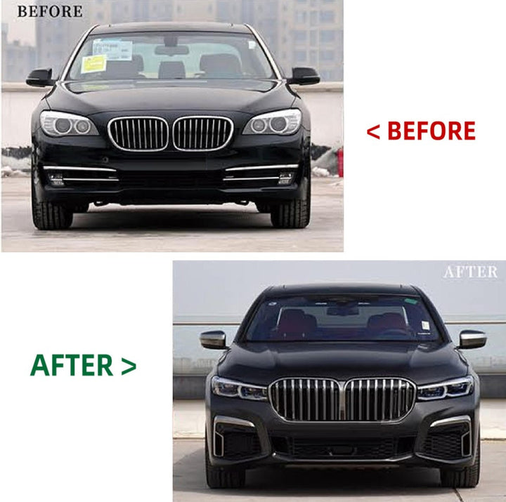 Car Craft Compatible With Bmw 7 Series F02 2009-2014 To G12 G70 Lci 2016-2022 Luxury Line Upgrade Facelift Conversion Bodykit Bumper Hood Trunk Headlight Taillight