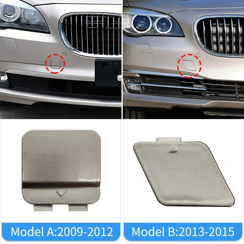Car Craft Compatible With Bmw 7 Series F02 Lci 2013-2015 Front Bumper Tow Hook Towing Tochan Trailer Cover 51117335048 Unpainted B - CAR CRAFT INDIA