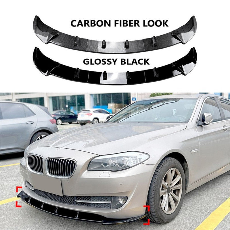 Car Craft Compatible With Bmw 5 Series F10 2010-2017 Standard Front Bumper Lip Splitter Skirts Carbon Fiber Look Zst-771 Cf