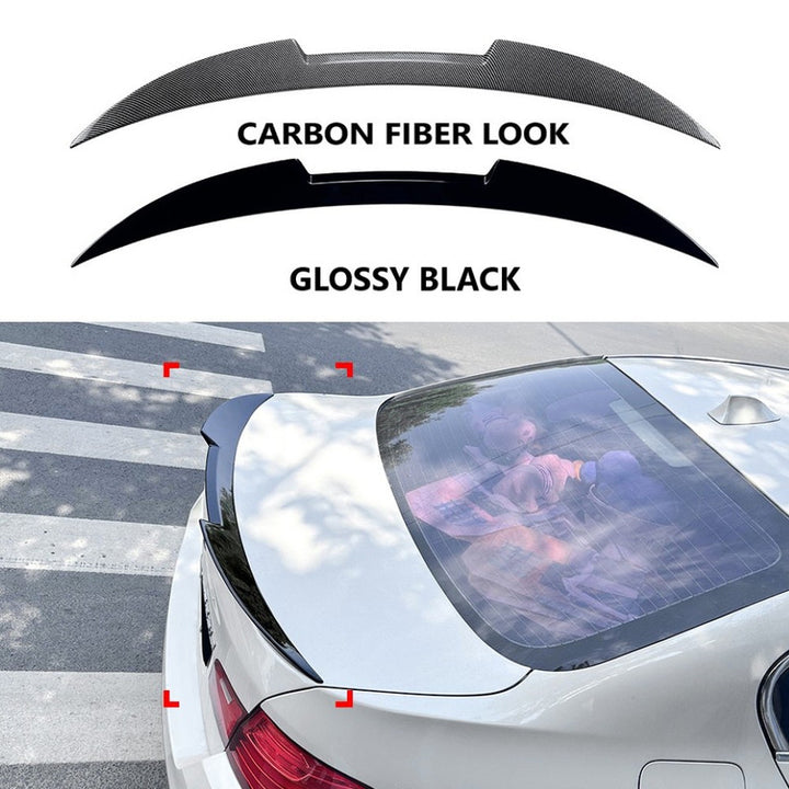 Car Craft Compatible With Bmw 5 Series F10 2010-2017 Rear Roof Wing Lip Trunk Boot Spoiler M4 Style Glossy Black Zst-742 Gb Bm-038