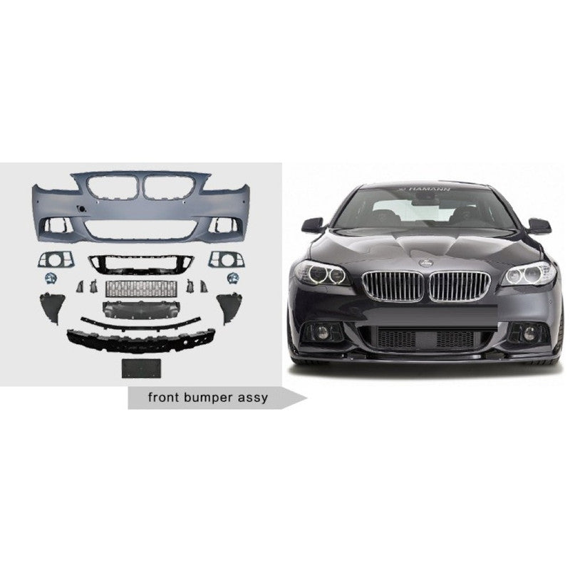 Car Craft Compatible With Bmw 5 Series F10 2010-2017 Front Bumper Upgrade Convert To Msports Mt M Tech Style Bodykit