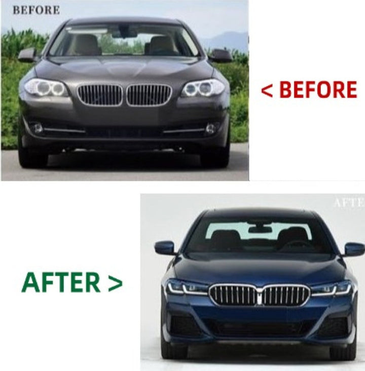 Car Craft Compatible With Bmw 5 Series F10 F18 2010-2017 To 2021+ G30 G38 F90 Lci M5 M Sports M Tech Upgrade Facelift Conversion Cs Hood Fender Bodykit Bumper Headlight Taillight With Trunk 1:1