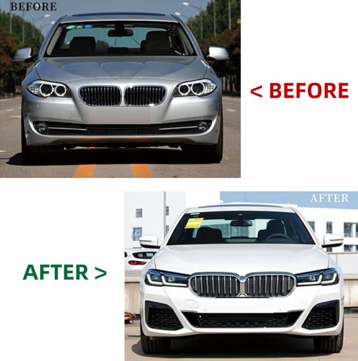 Car Craft Compatible With Bmw 5 Series F10 F18 2010-2017 To 2021+ G30 G38 F90 Lci M5 M Sports M Tech Upgrade Facelift Conversion Cs Hood Fender Bodykit Bumper Headlight Taillight