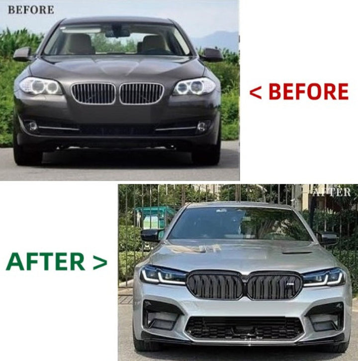 Car Craft Compatible With Bmw 5 Series F10 F18 2010-2017 To 2021+ G30 G38 F90 Lci M5 M Sports Cs Upgrade Facelift Conversion Cs Hood Fender Bodykit Bumper Headlight Taillight With Trunl 1:1