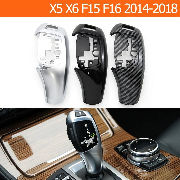 Car Craft Compatible With Bmw X5 X6 Series F15 F16 2014-2018 Car Gear Shifter Leaver Knob Shift Lever Cover Replacement 61319346826-a-3 Model A Piano Glossy Black CC-7815 - CAR CRAFT INDIA