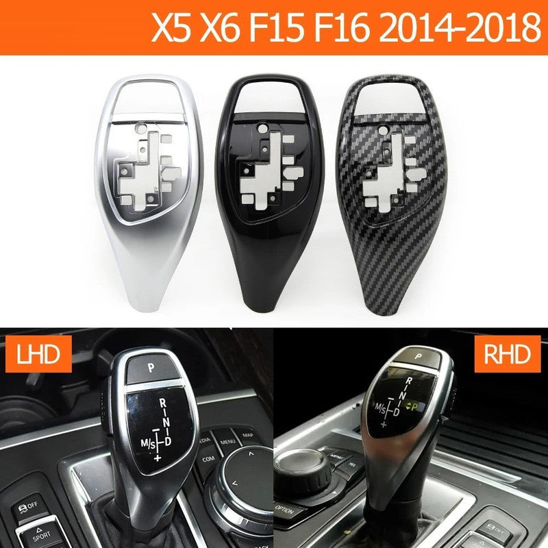Car Craft Compatible With Bmw X5 X6 Series F15 F16 2014-2018 Car Gear Shifter Leaver Knob Shift Lever Cover Replacement 61319346827-b-1 Model B Silver Chrome M Sport CC-7816 - CAR CRAFT INDIA
