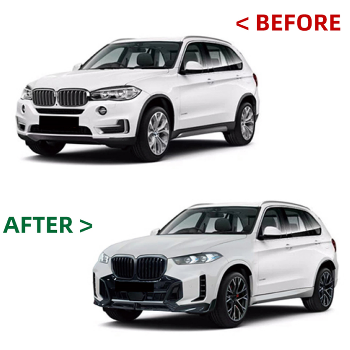 Car Craft Compatible With Bmw X5 F15 2014-2018 To X5 G05 Lci 2023+ M Sports Mt M Tech Upgrade Facelift Conversion Hood Fender Bodykit Bumper Headlight Taillight