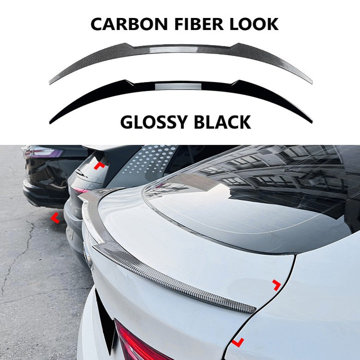 Car Craft Compatible With Bmw X6 F16 2014-2019 Rear Trunk Boot Wing Lip Mid Spoiler Carbon Fiber Look Zst-597 Cf