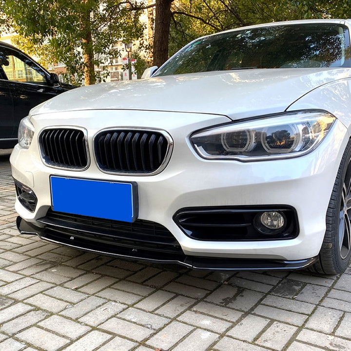 Car Craft Compatible With Bmw 1 Series F20 2015-2019 Front Bumper Lip Splitter Skirts Glossy Black Zst-323 Gb