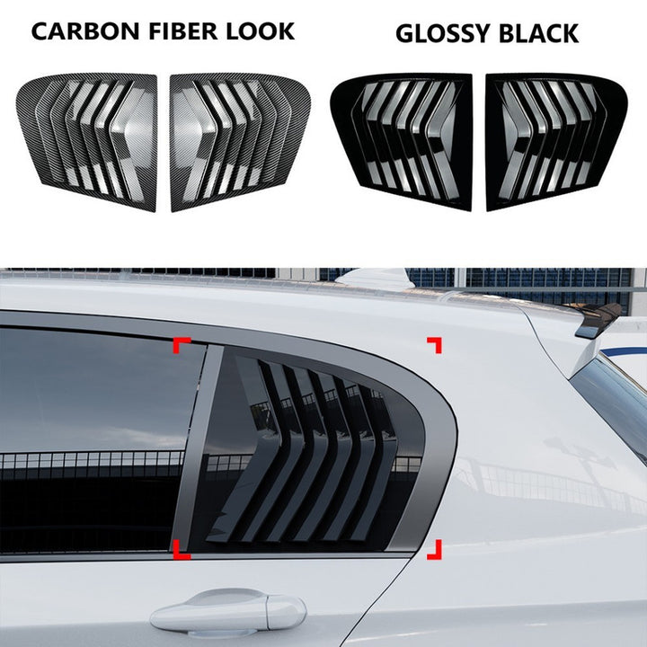 Car Craft Compatible With Bmw 1 Series F20 2011-2018 Rear Side Window Mirror Louver Spoiler Cover Carbon Fiber Look Zst-453 Cf