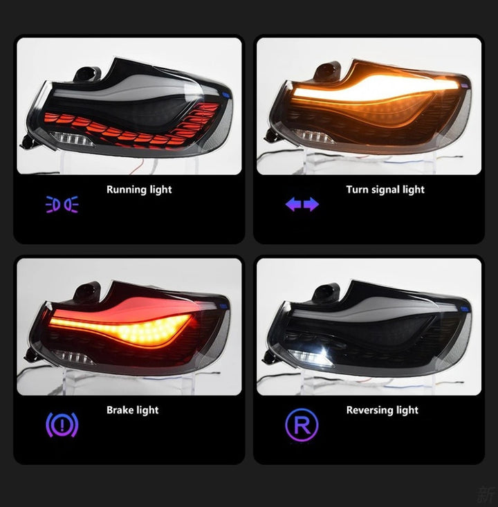 Car Craft Compatible With Bmw 2 Series F22 M2 2014-2021 Car Front Upgraded Tail Light Lamp Xenon Taillight Retrofit Upgrade Modified Led Drl Hid Led Style Gtr Smoke Clear - CAR CRAFT INDIA
