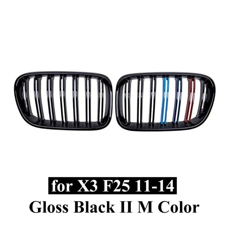 Car Craft Compatible With Bmw X3 X4 F25 F26 2010-2013 Front Bumper M Tri Colour Show Grill