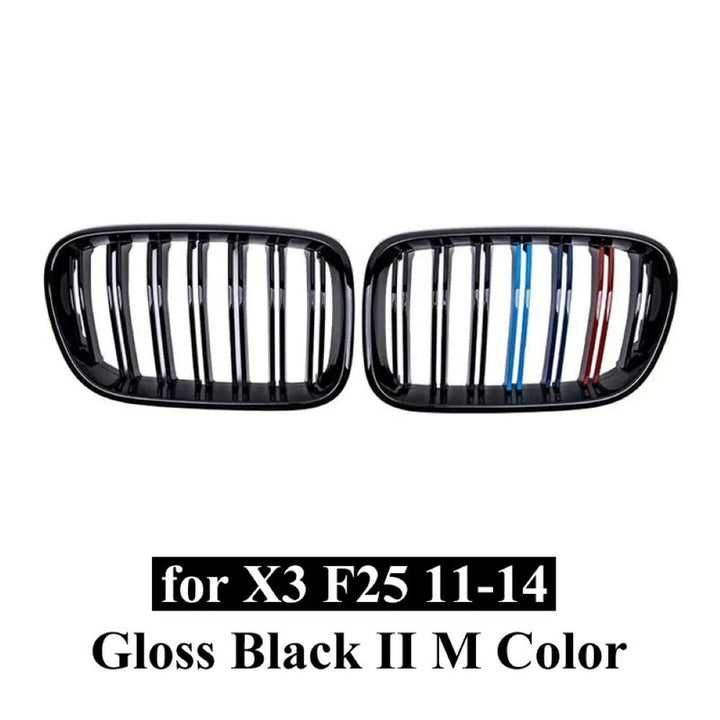 Car Craft Compatible With Bmw X3 X4 F25 F26 2010-2013 Front Bumper M Tri Colour Show Grill