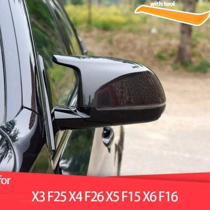 Car Craft Compatible With Bmw X5 F15 2014-2018 X6 F16 2014-2018 X3 F25 2014-2018 M3 M4 M5 M6 M7 Side Rear View Case Door Wing Cap Shell Housing Mirror Covers Carbon Fiber Look