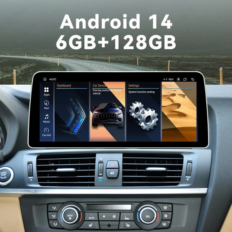 Car Craft Compatible With Bmw X3 X4 F25 F26 2010-2017 Android Multimedia Infotainment Touchscreen Dvd Player Wireless Carplay Android Auto 4gb +64gb 12.3 Inch Nbt