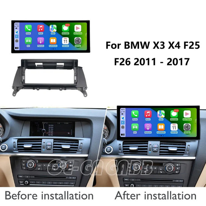 Car Craft Compatible With Bmw X3 X4 F25 F26 2010-2017 Android Multimedia Infotainment Touchscreen Dvd Player Wireless Carplay Android Auto 4gb +64gb 12.8 Inch Cic